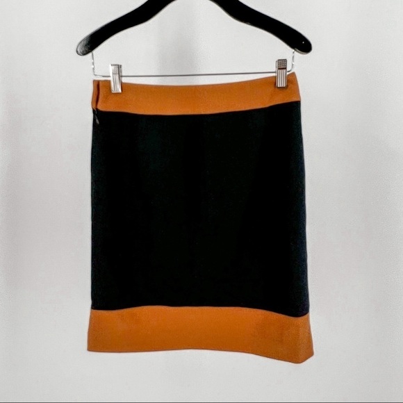 LOFT Women's Color Block Navy Camel Pencil Skirt - Picture 4 of 4